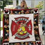 Ll Fireman Mickey Firefighter Quilt Blanket