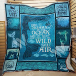 Mermaid She Dreams Of The Ocean Late At Night And Longs For The Wild Salt Air Quilt Blanket Great Customized Blanket Gifts For Birthday Christmas Thanksgiving