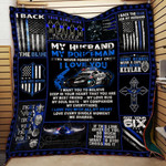 Personalized Policeman To My Husband Quilt Blanket Never Forget That I Love You Great Customized Blanket Gifts For Birthday Christmas Thanksgiving