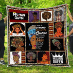 Black Girl I Am A Strong Melanin Queen Quilt Blanket Great Customized Gifts For Birthday Christmas Thanksgiving Perfect Gifts For Black Daughter Girlfriend Wife