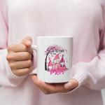 In October We Wear Pink Gnomes Breast Cancer Awareness Mug