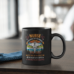 Nurse The Soul Of An Angel The Fire Of A Lioness Heartbeat Vintage Mug Nurse Gifts