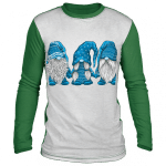 Hanging With Blue Gnomies Santa Gnome Christmas Costume Ugly Christmas sweater Long Sleeve