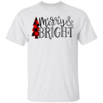Christmas Shirts Merry and Bright Shirt Letter Print Christmas Graphic Tee Shirts