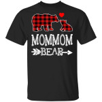 Mommom Bear Christmas Pajama Red Plaid Buffalo Gift Shirt