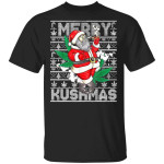 Santa Claus Marijuana Merry Kushmas Cannabis Christmas Weed Gift Shirt