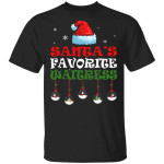 Funny Santa's Favorite Waitress Christmas Shirt
