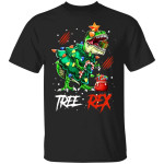 Tree Rex Dinosaur Christmas Tree Costume Gift Boys Girls Kid T-Shirt