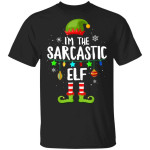 Funny Christmas I'm The Sarcastic Elf Shirt merry Xmas Gift T-Shirt
