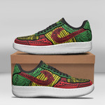Polynesian AF Sneakers - Polynesian Fish Hook Red Custom Shoes Reggae Colour