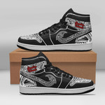 Polynesian Custom Shoes - Gambier Islands JD Sneakers Black And White