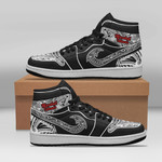 Polynesian Custom Shoes - Marshall Islands JD Sneakers Black And White