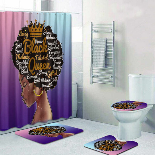 Afrocentric Bathroom Decor Wbg4115, African Print Shower Curtain Set