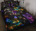 Premium Unique Neon Cat Quilt Bedding Set Ultra Soft and Warm LTANT280304DS