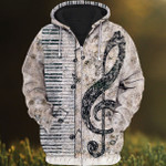 Premium Unique Piano Lover Zip Hoodie Ultra Soft and Warm-LTADD180188DS
