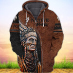 Premium Unique Native American Zip Hoodie Ultra Soft and Warm-LTADD010211DS