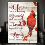 Lesson In Life Cardinal Bird Canvas Premium Edition KV270413DS