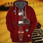 Premium Unique Guitar Lover Zip Hoodie Ultra Soft and Warm-LTADD010215DS