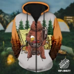 Premium Unique Bear BBQ Zip Hoodie Ultra Soft and Warm VDT10003MD