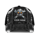 Premium Mechanic Skull Classic Cap Personalized Name | Ziror