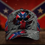 Premium Civil War Flag Skull Cap Iron Printed | Ziror