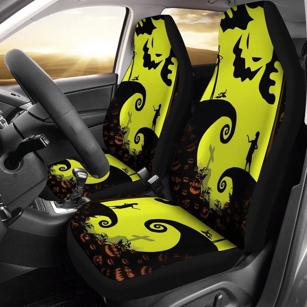 Jack Sally Oogie Boogie Silhouette The Nightmare Before Christmas Car Seat Covers