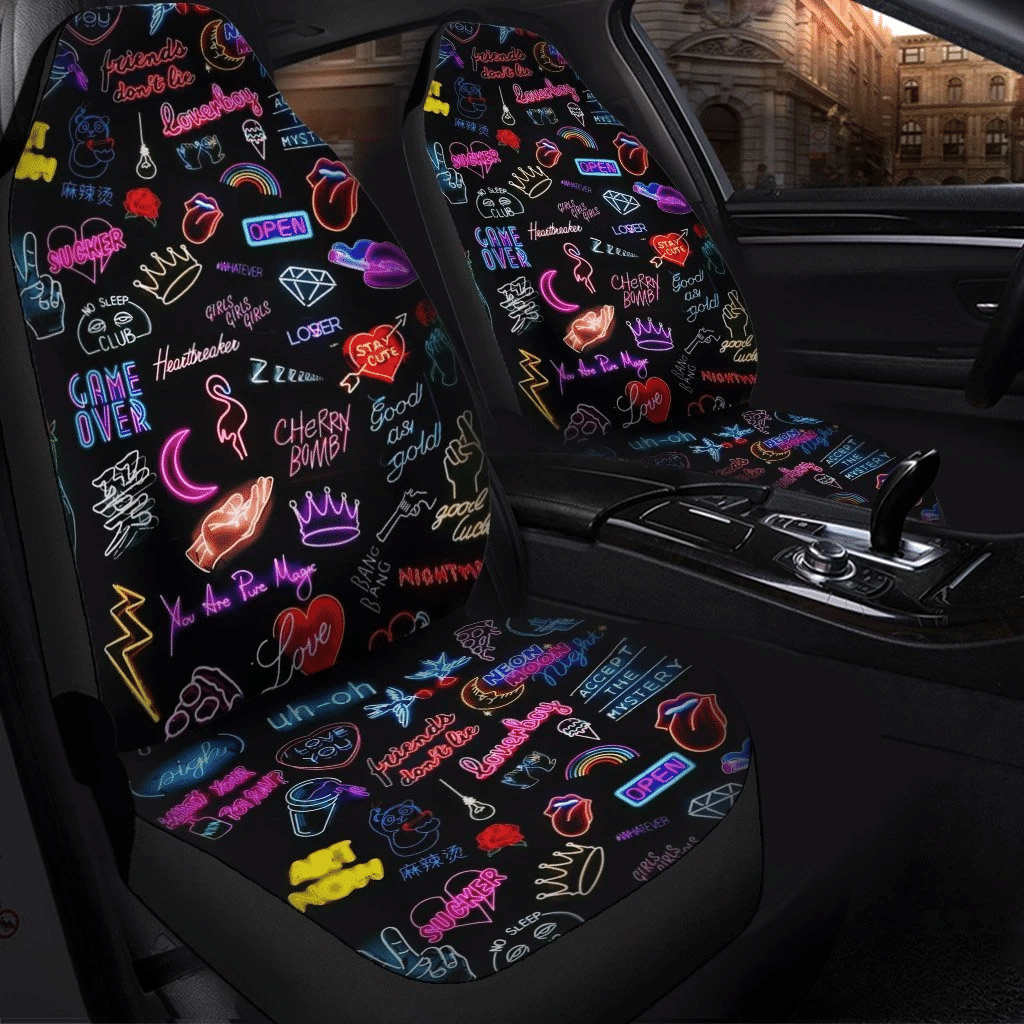 Neon Signal Car Seat Covers