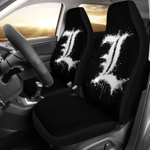 L Black White Letter Car Seat Covers