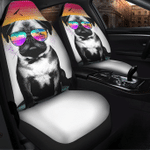 Summer Pug Anime Car Seat Covers