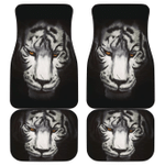 Tiger White Color Evil Face Car Floor Mats 191101