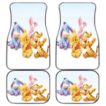 Pooh And Friends Funny Friendship In White Theme Car Floor Mats 191030