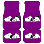 Snoopy Lazy In Purple Theme Car Floor Mats 191120