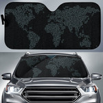 A Numbers Map In Dark Theme Car Sun Shades Amazing Gifts T1221 Auto