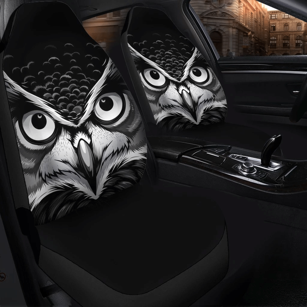 Owl Black Seat Covers