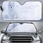 White Arctic Fox Car Sun Shades Auto