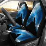 Wolf Howling Art Waterfall Color Car Seat Covers 191130