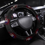 Attack On Titan Anime  Steering Wheel Cover - Mikasa Fighting Bloody Wings Of Freedom Symbol  Steering Wheel Cover