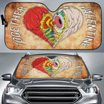 Valentine Car Sunshade - Horror Two Half Hearts Combine Together Sun Shade
