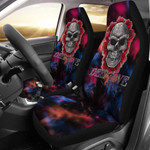 Valentine Car Seat Covers - Red Rose Tattooed Skull Deep Love Seat Covers