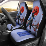 Demon Slayer Anime Inosuke Took Off Mask Wearing Clothes Blue Theme Seat Covers