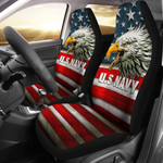 US Independence Day U.S Navy Eagle On American Flag Car Seat Covers