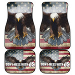 US Independence Day Bald Eagle Flying Don't Mess With Us Car Floor Mats