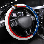 US Independence Day Bald Eagle Breaking Though Claw Scratch Steering Wheel Cover