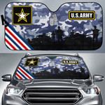 US Independence Day US Army Silhouette Star Tags Car Sun Shade