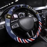 US Independence Day US Army Silhouette Star Tags Steering Wheel Cover