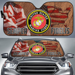 US Independence Day US Marine Corps Semper Fidelis Car Sun Shade