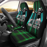 Raiders American Football Las Vegas Player 53 Silhouette Flaming Rugby F The Rest Car Seat Covers