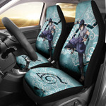 Naruto Anime Sasuke Uchiha Cloud Pattern Blue Theme Car Seat Covers