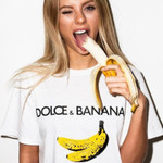 Funny and Awesome Dolce & Banana Printed T-Shirt