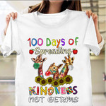 100 Days Of Spreading Kindness Not Germs T-Shirt 100 Days Shirt For Son